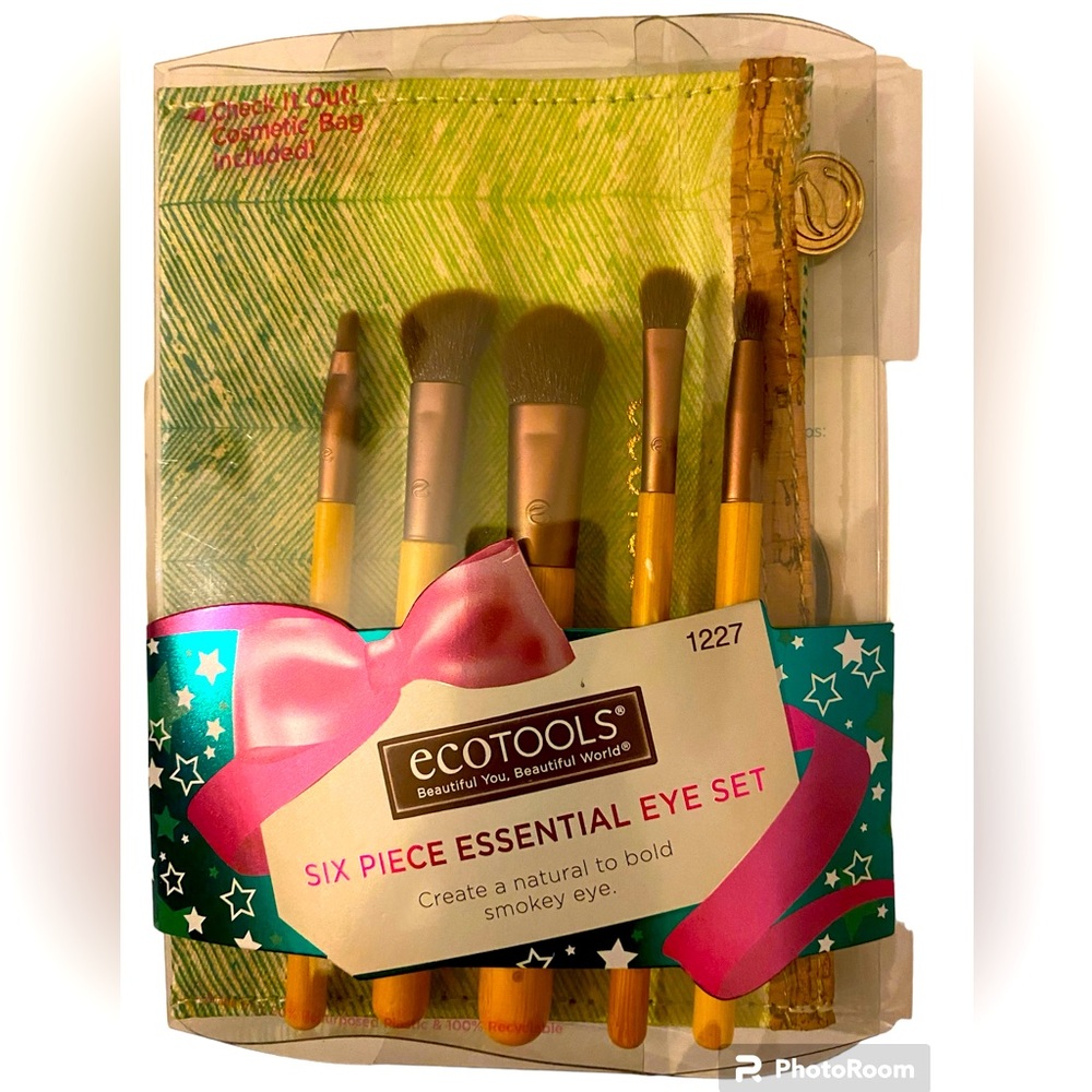 EcoTools, 6 Piece Essential Eye Makeup Brush Set 5 Brushes, 1 Bag (2 for $20)